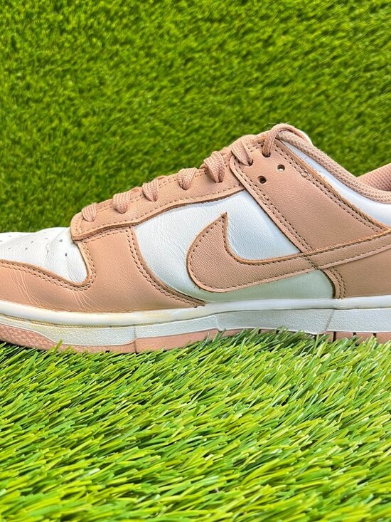 Nike Dunk Low Pink Foam (Women Nike Dunk Low Womens Size 9.5 Pink White Athletic Walking Leather Shoes Sneakers